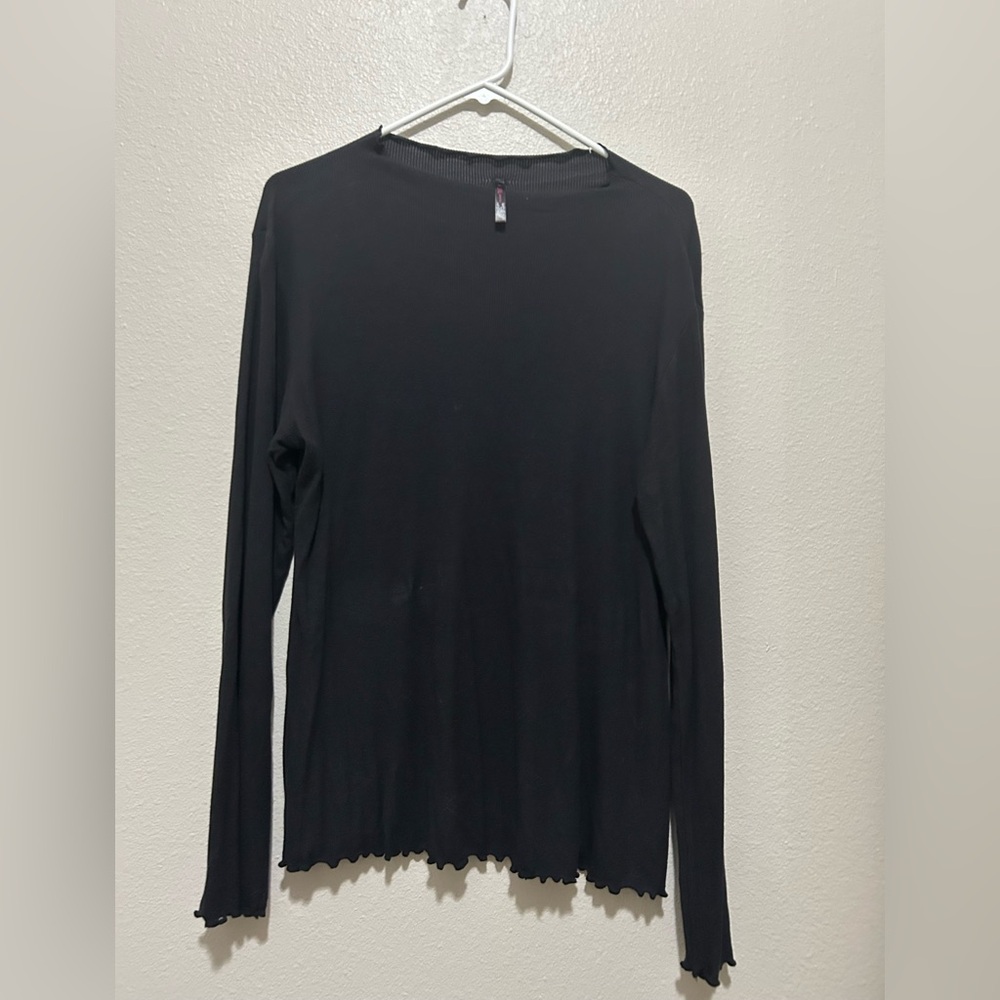 JW Lettuce Edge Mock Neck Top